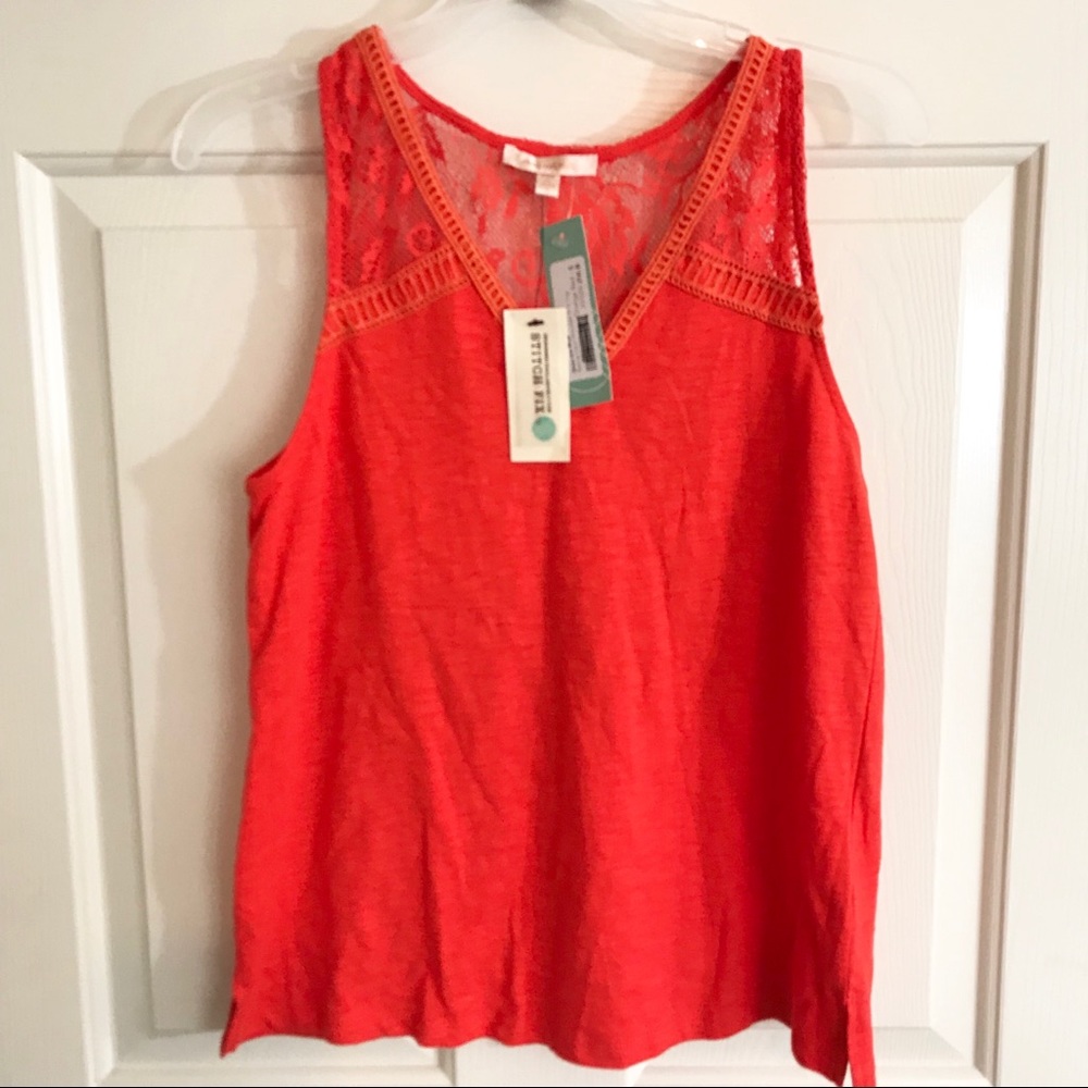 Stitch Fix Skies are Blue Bacup Lace Shoulder Top